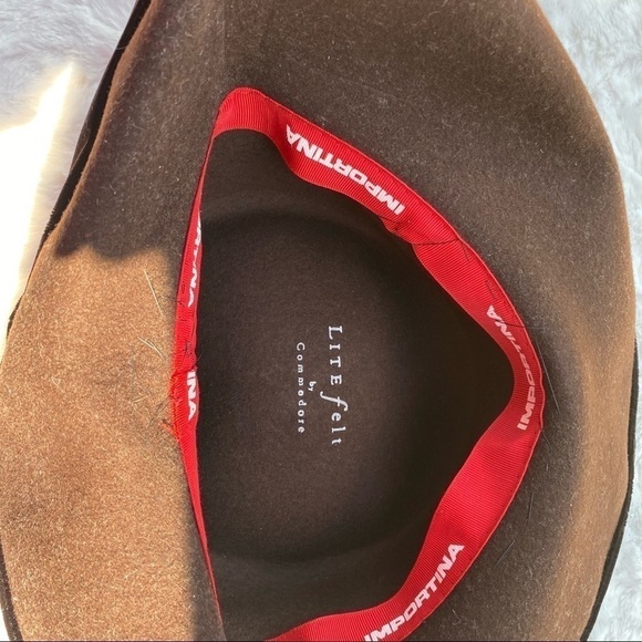 BROWN Hat with multi color head band - Picture 3 of 3